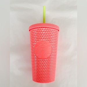 Starbucks Summer 2022 Dragonfruit Coral Pink Studded Tumbler Grande 16oz
